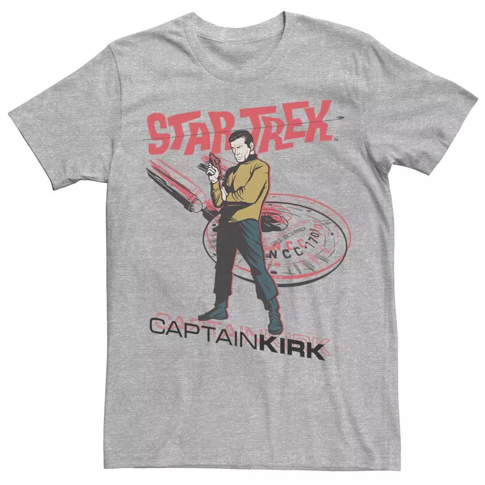 Men's Star Trek The Original Series Kirk Ship Tee, Size: Medium, Athletic Grey Product Image