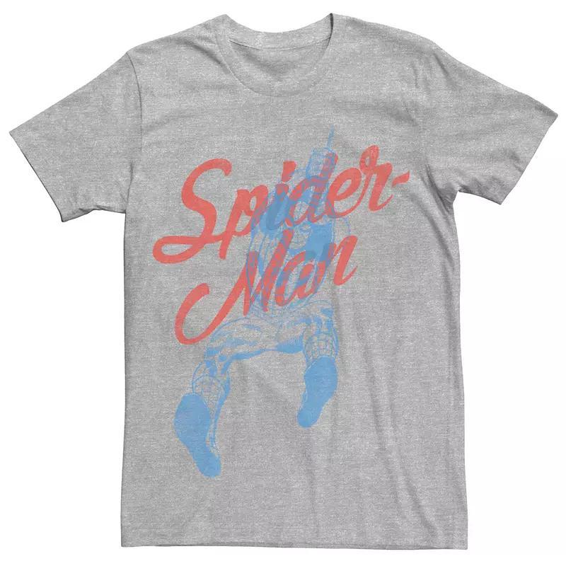 Men's Marvel Spider-Man Vintage Swing Portrait Tee, Size: XL, Athletic Grey Product Image