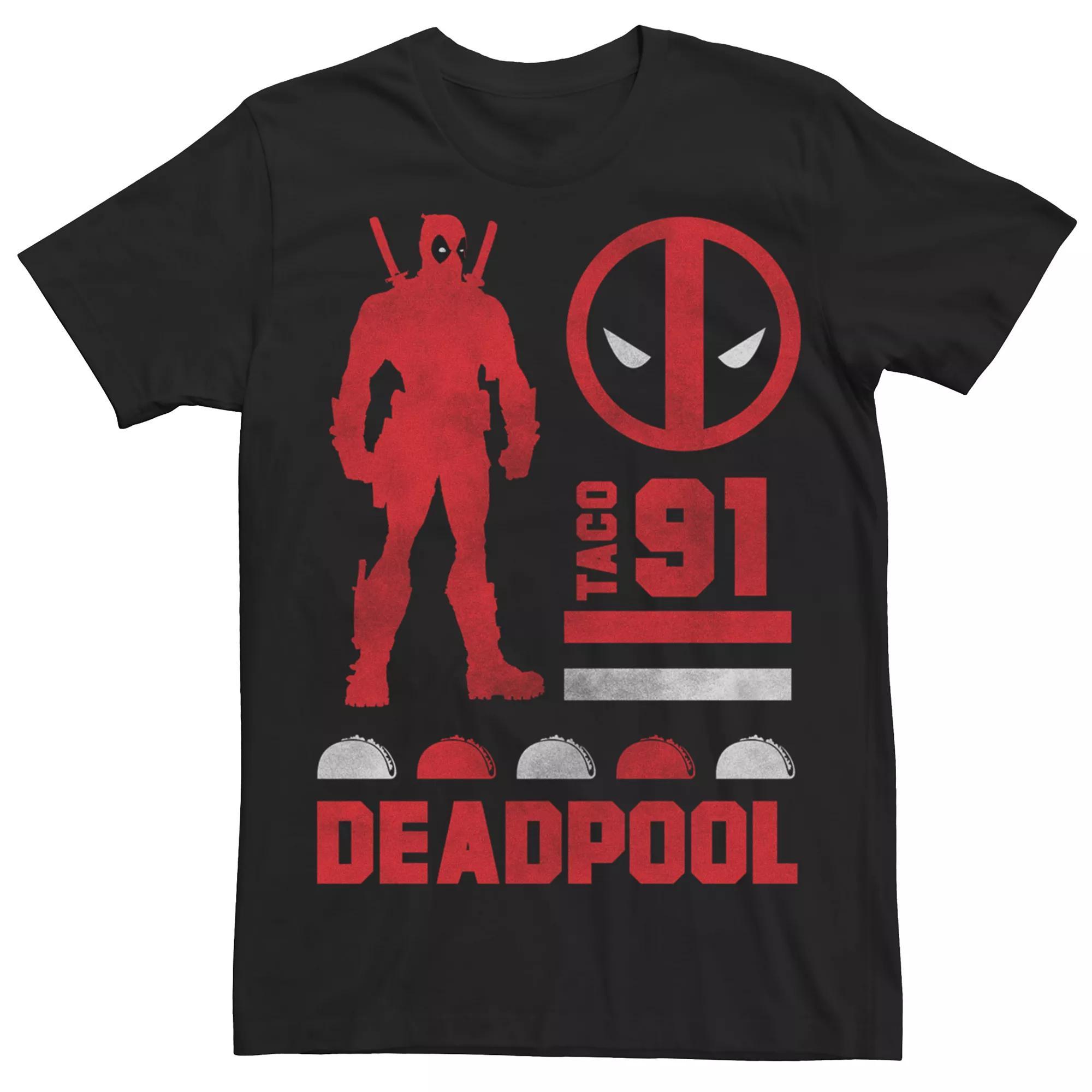 Men's Marvel Deadpool Taco Graphic Tee, Size: Medium, Black Product Image