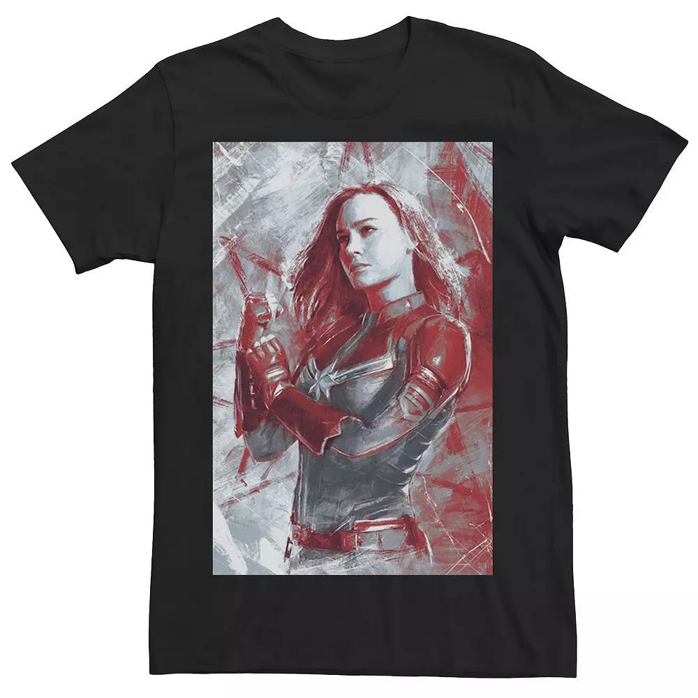 Men's Marvel Avengers: Endgame Captain Marvel Painting Tee, Size: 3XL, Natural Product Image