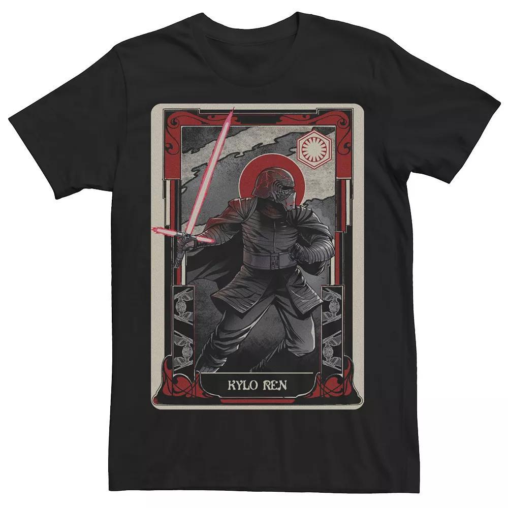 Men's Star Wars Kylo Ren Playing Card Poster Tee, Size: XXL, Black Product Image