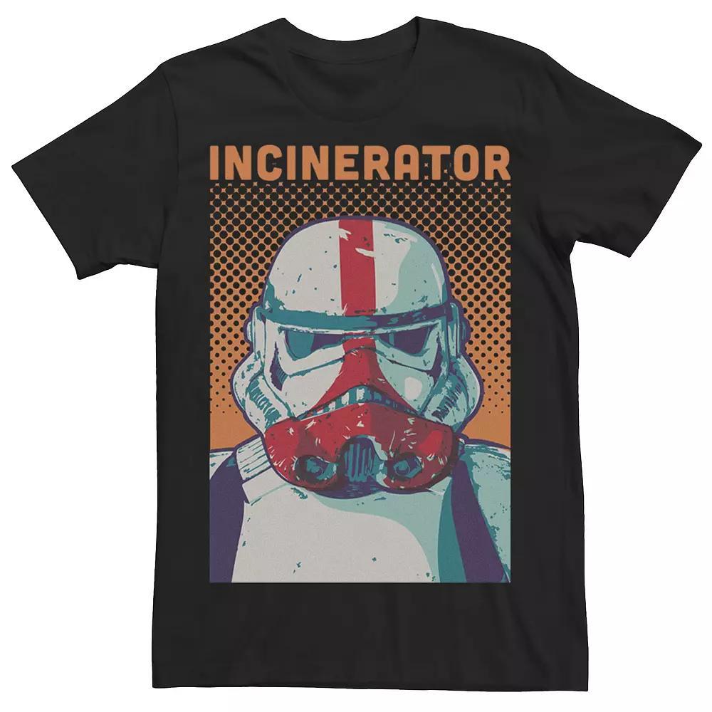 Men's Star Wars The Mandalorian Incinerator Trooper Comic Portrait Tee, Size: 3XL, Black Product Image