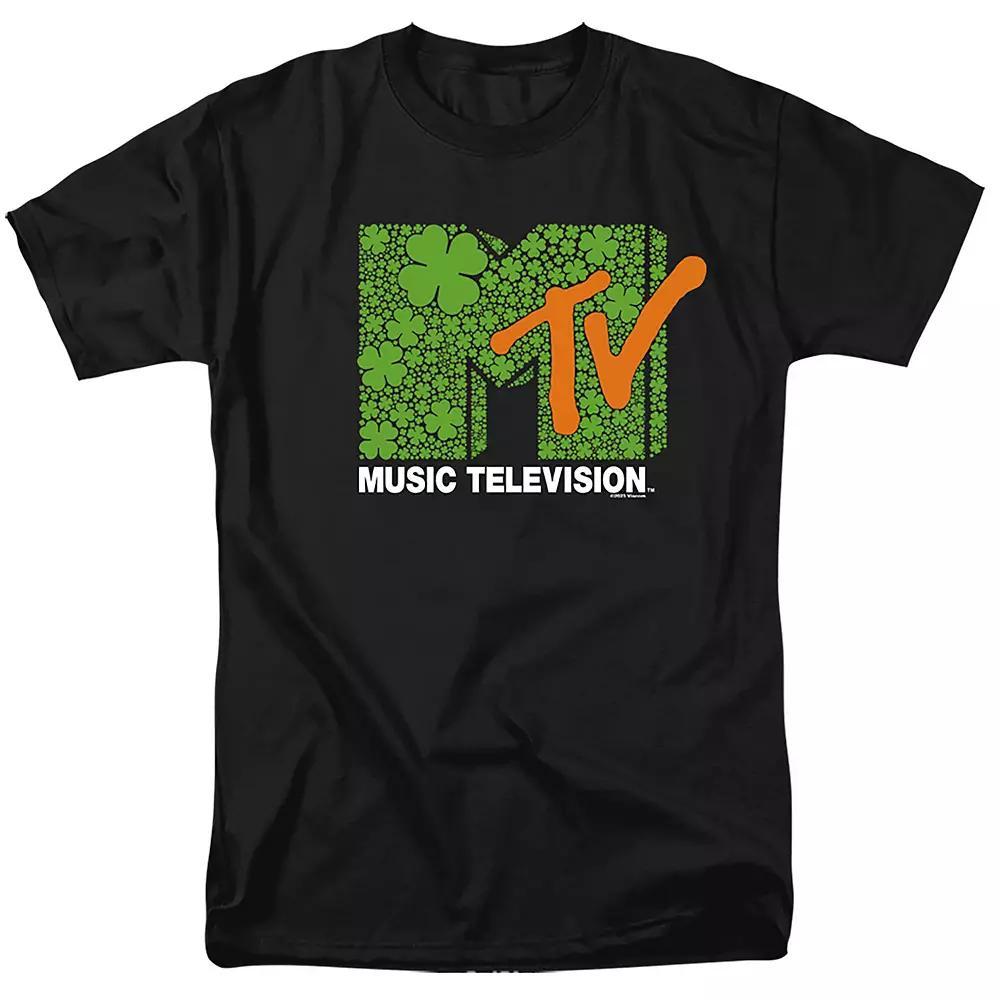 Men's Mtv St. Patrick'S Day Graphic Tee, Size: XL, Black Product Image