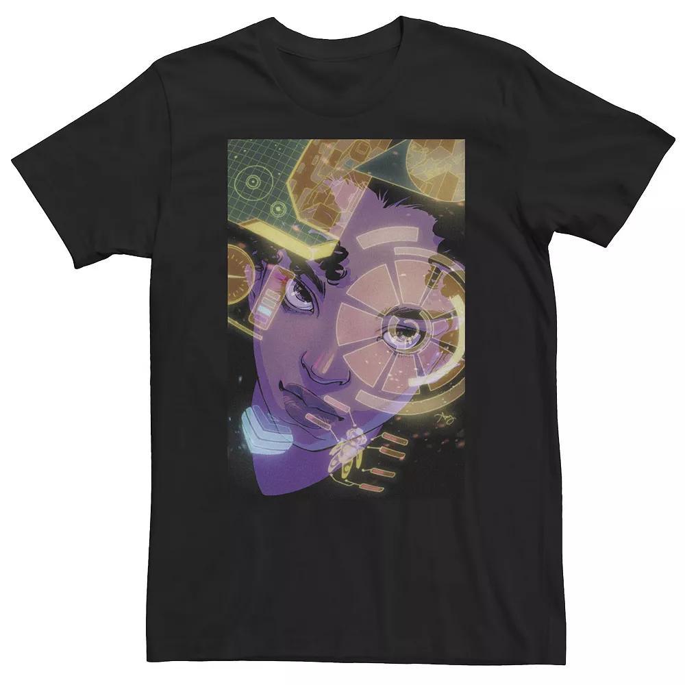 Big & Tall Marvel Comixology Ironheart Finding Independence Comic Cover Tee, Men's, Size: Large Tall, Black Product Image