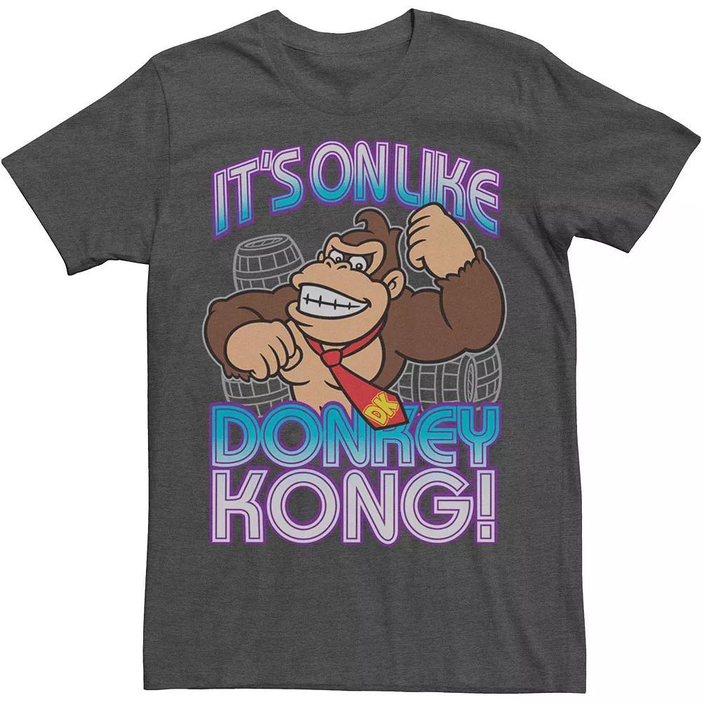 Big & Tall Nintendo Donkey Kong Its On Tee, Men's, Size: XL Tall, Grey Heather Product Image
