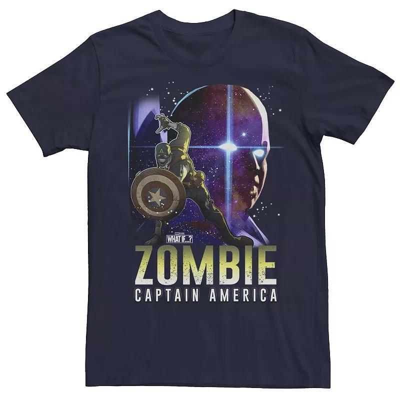Men's Marvel What If Cap and Watcher Zombie Poster Tee, Boy's, Size: XS, Royal Product Image