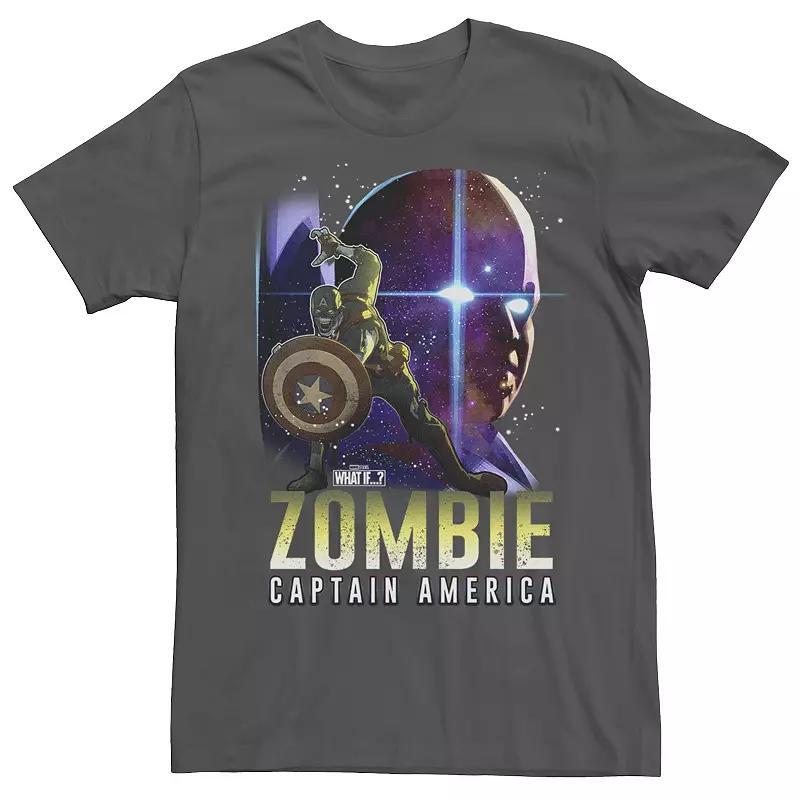 Men's Marvel What If Cap and Watcher Zombie Poster Tee, Boy's, Size: Large, Royal Product Image