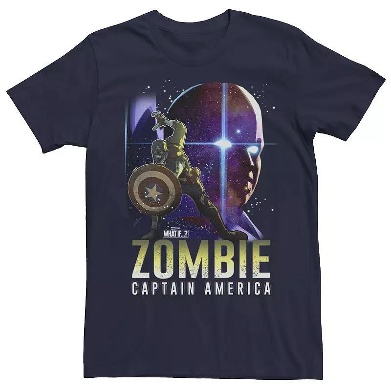 Men's Marvel What If Cap and Watcher Zombie Poster Tee, Boy's, Size: XS, Royal Product Image