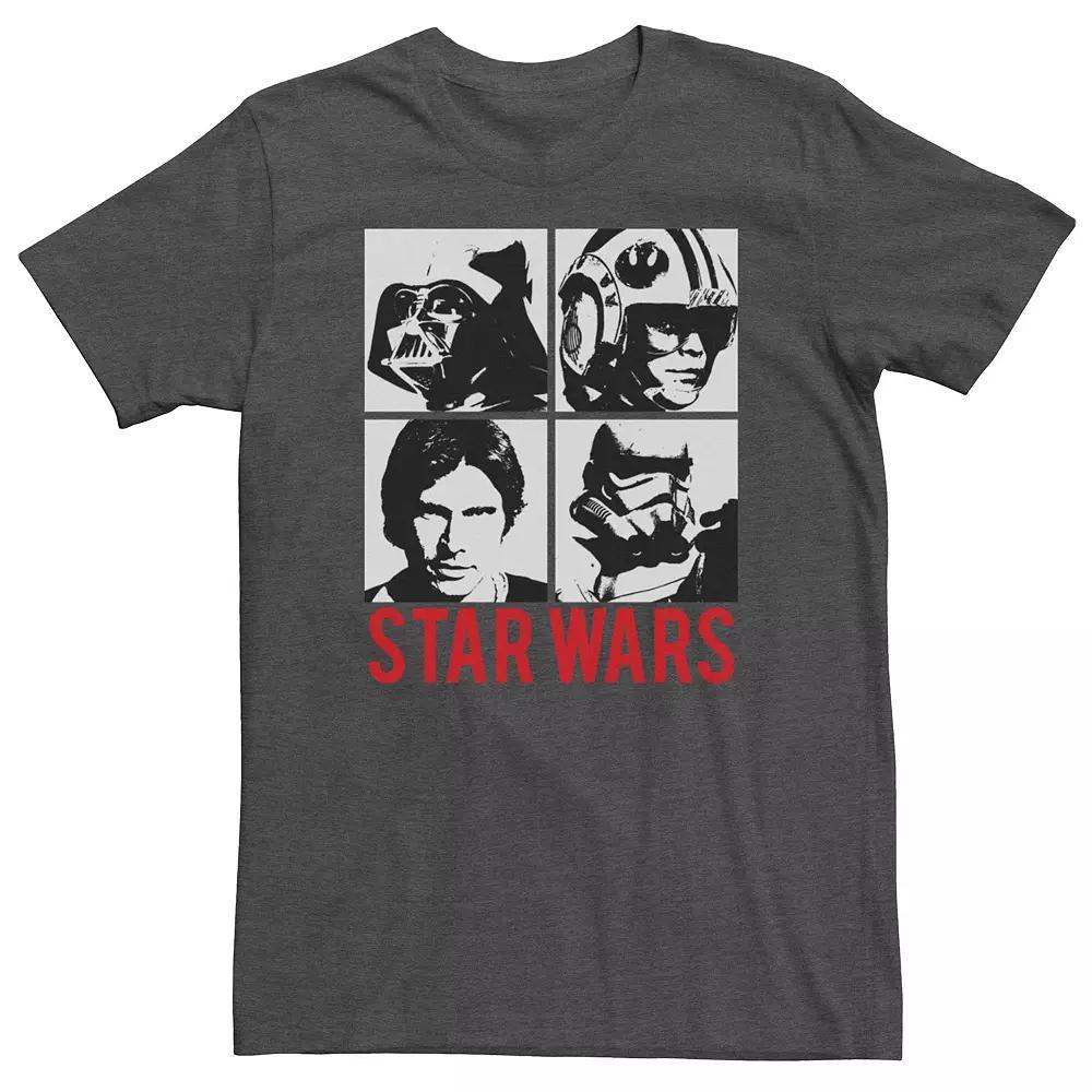 Men's Star Wars Character Portrait Panel Logo Tee, Size: XXL, Grey Heather Product Image