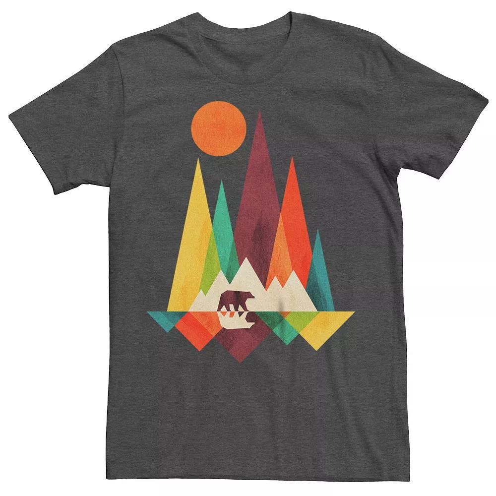 Men's Mountain Bear Abstract Graphic Tee, Size: Medium, Black Product Image