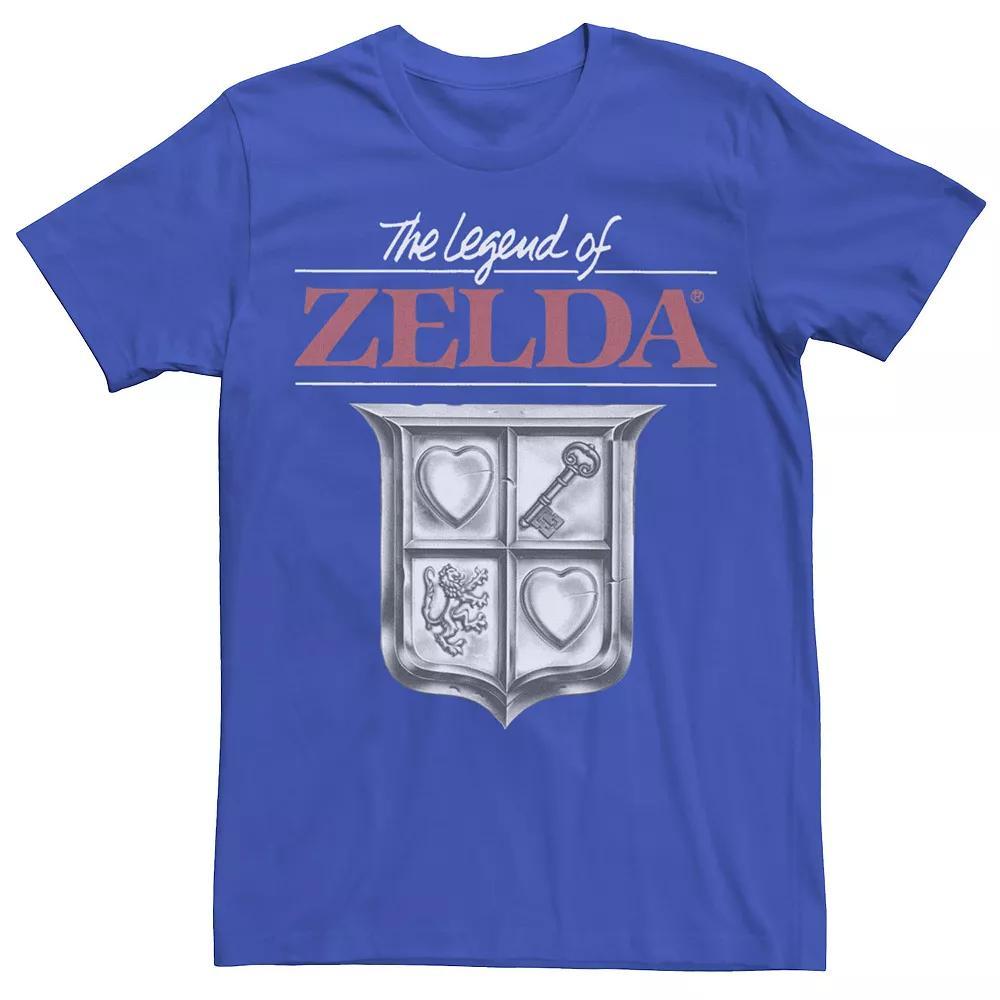 Men's Adventure Time Finn The Hero Sword And Shield Banner Tee, Size: 3XL, Athletic Grey Product Image