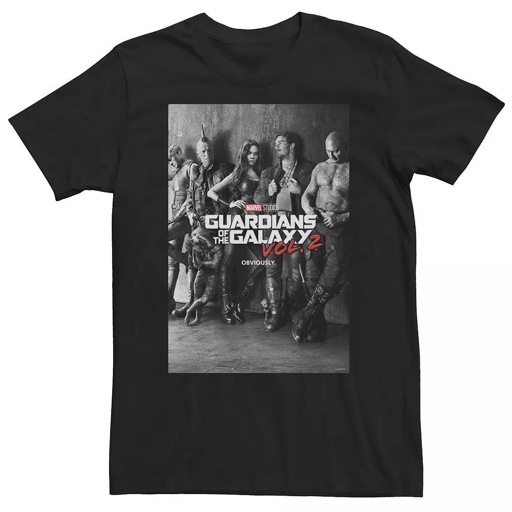 Big & Tall Marvel Guardians of the Galaxy Vol. 2 Group Shot Poster Tee, Men's, Size: 4XL Tall, Black Product Image