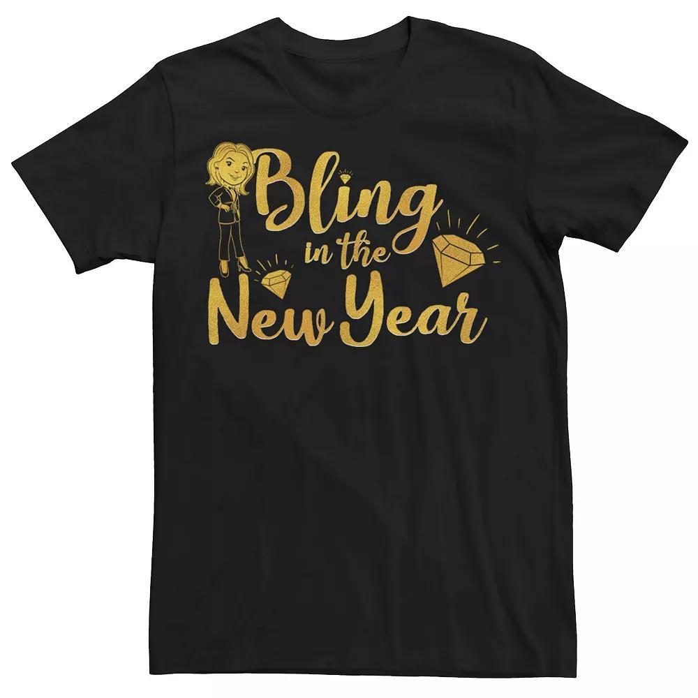 Men's Monopoly Ms. Monopoly Bling In The New Year Tee, Size: Medium, Black Product Image