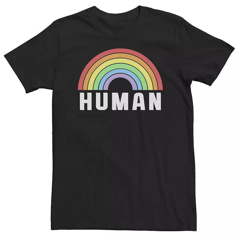 Big & Tall Human Rainbow Tee, Men's, Size: 3XL Tall, Black Product Image