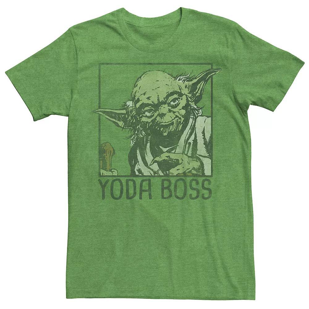 Men's Star Wars Yoda Boss Tee, Size: Medium, Kelly Grey Product Image