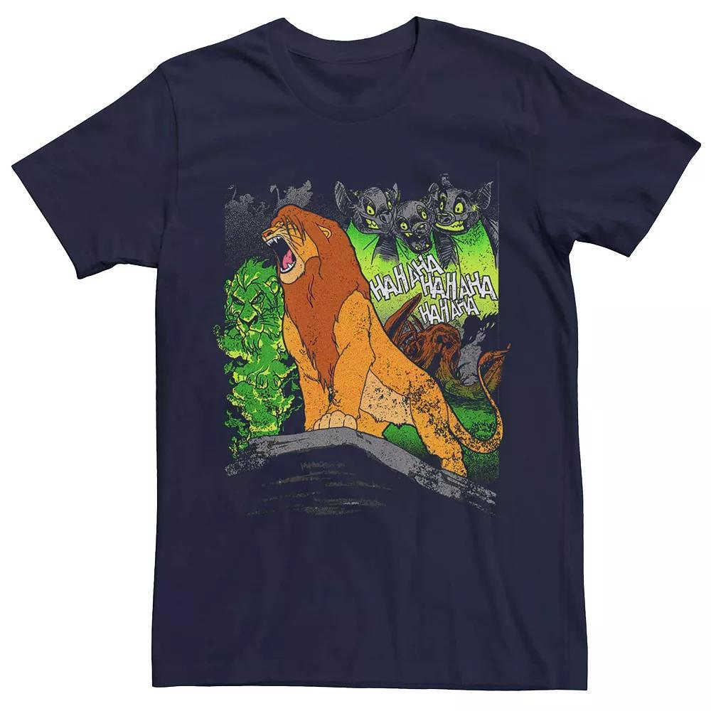 Disneys The Lion King Simba Mens Roar Distressed Tee Blue Product Image