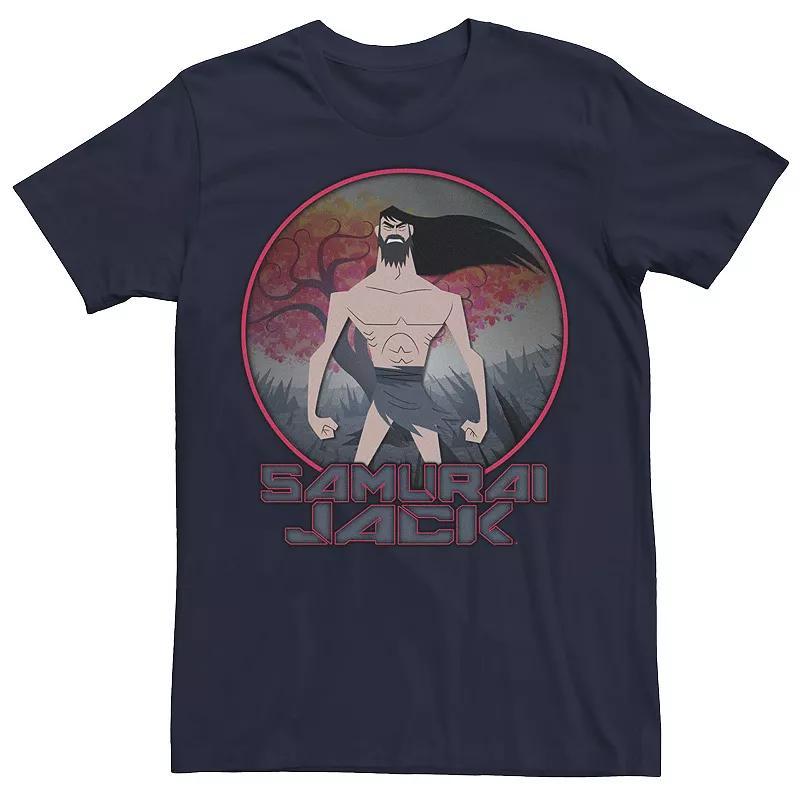 Mens Cartoon Network Samurai Jack The Meditating Warrior Badge Tee Red Product Image