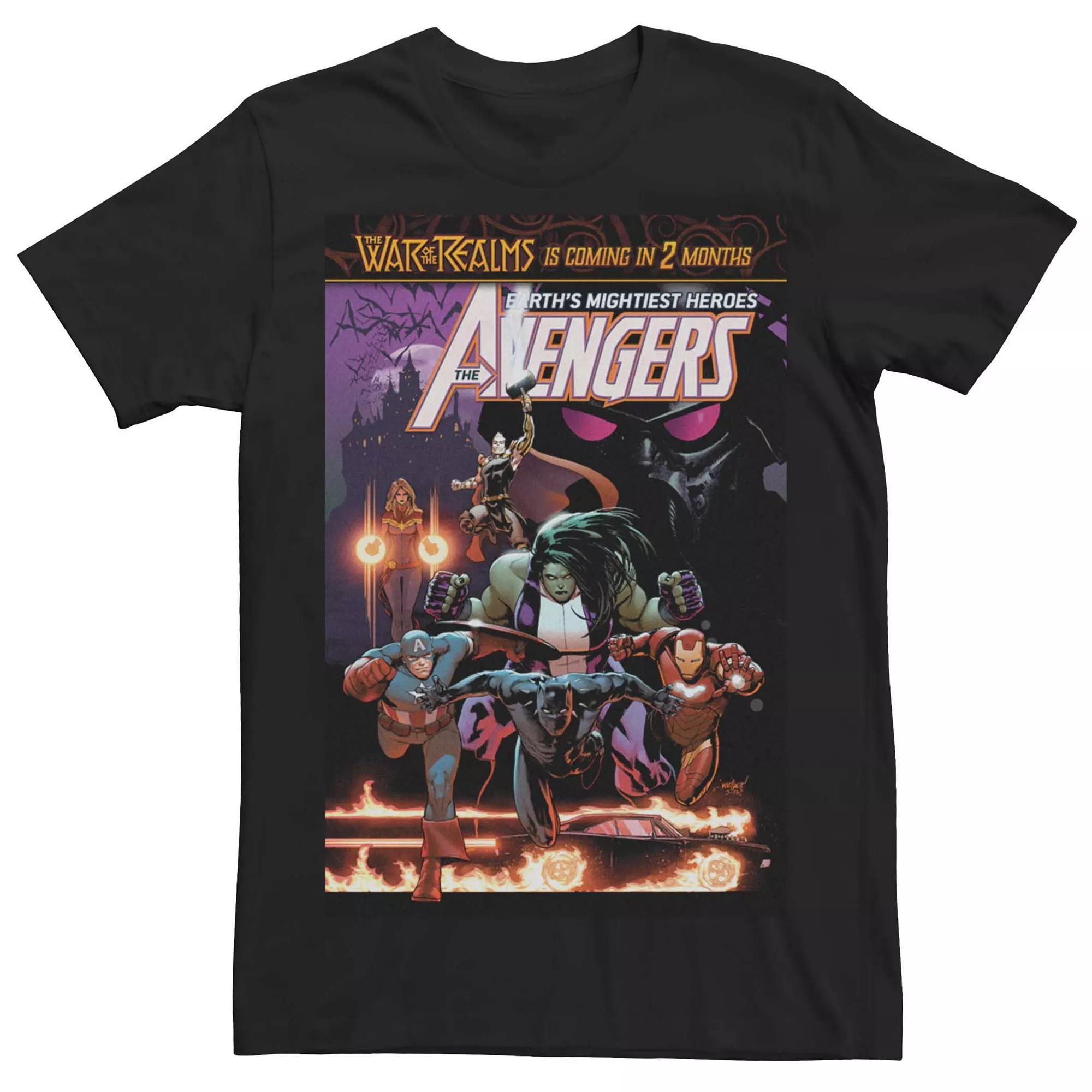 Men's Marvel Avengers War Of The Realms Comic Tee, Size: XXL, Black Product Image