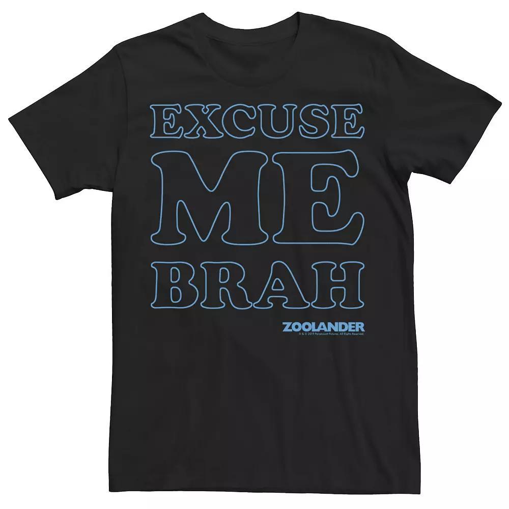 Men's Zoolander Excuse Me Brah Text Tee, Size: XXL, Black Product Image
