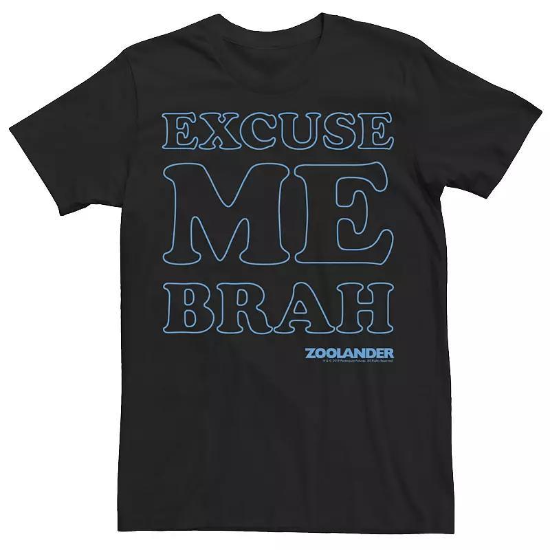 Men's Zoolander Excuse Me Brah Text Tee, Size: XXL, Black Product Image