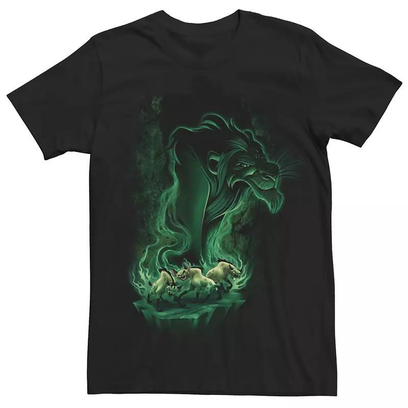 Men's Disney's The Lion King Scar Hyenas Smokey Green Portrait Tee, Size: Large, Black Product Image