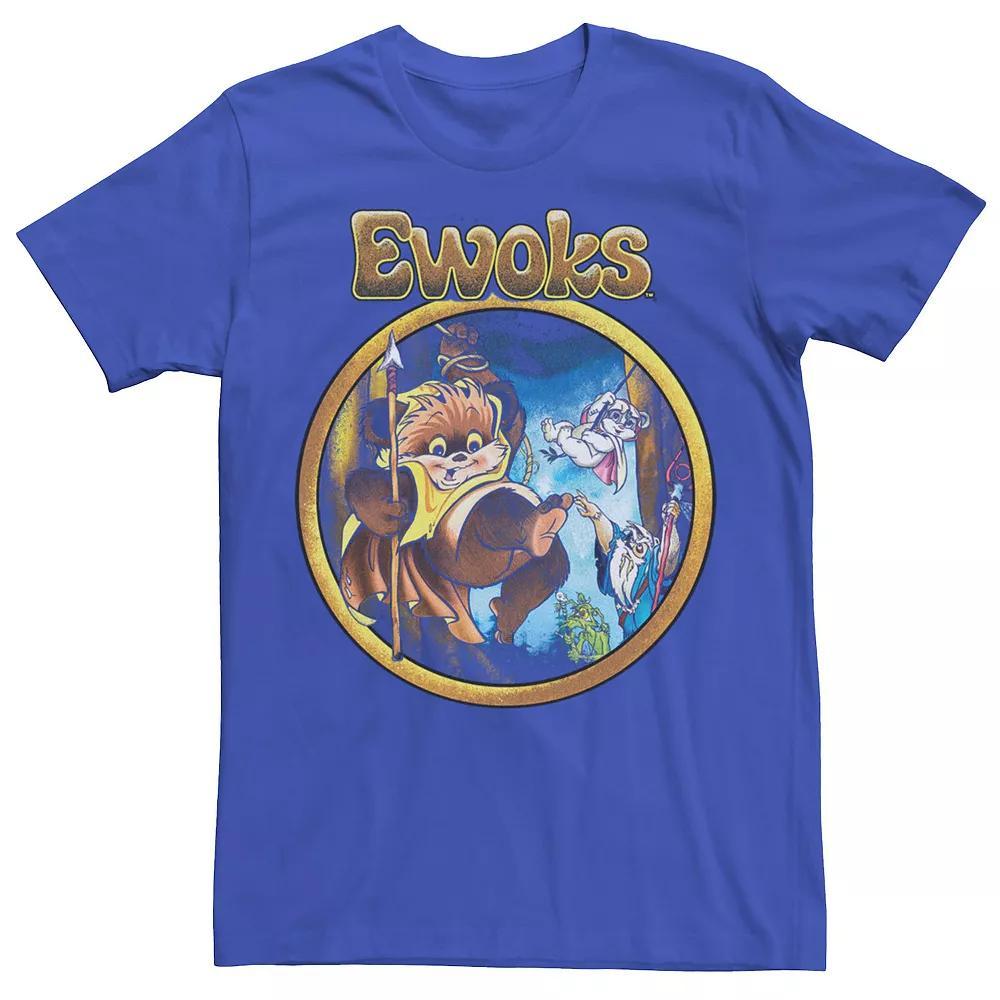 Men's Star Wars Ewok Wicket Swinger Comic Tee, Size: XS, Blue Product Image