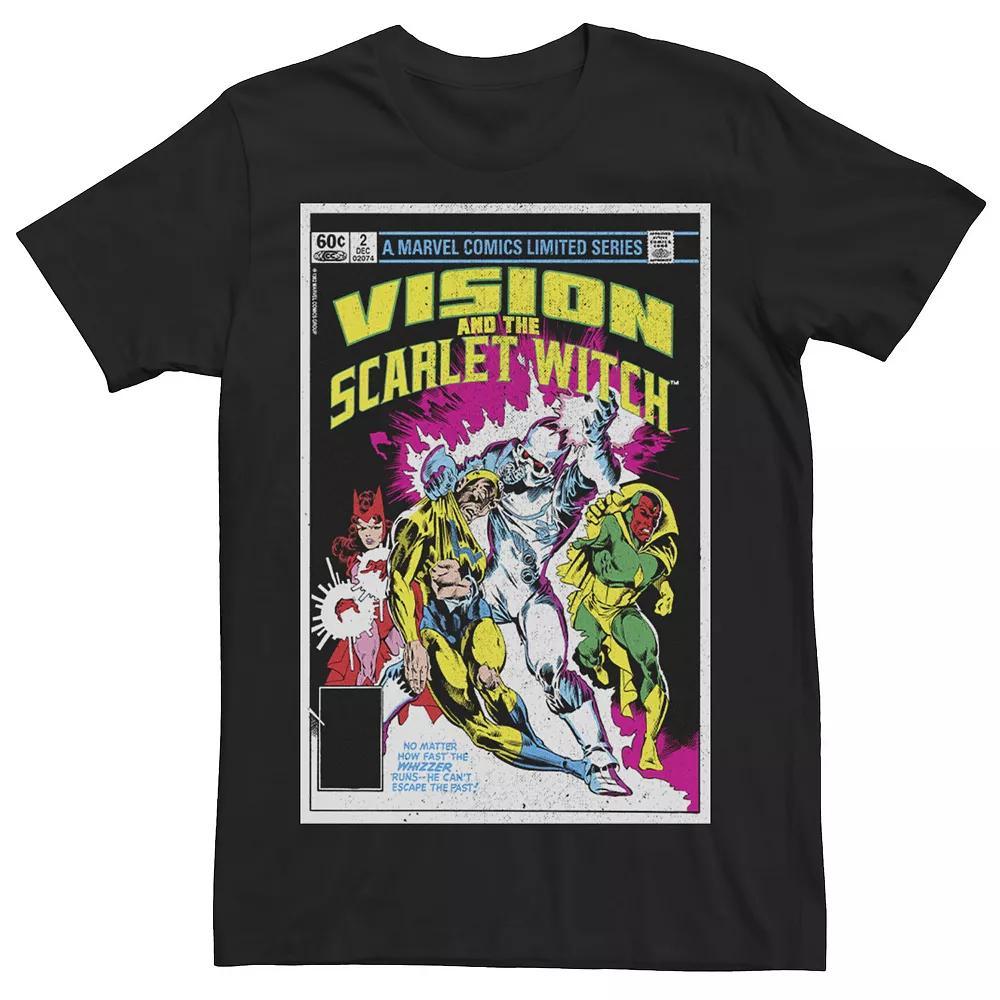 Men's Marvel Vision And The Scarlet Witch Can't Escape The Past Tee, Size: XXL, Black Product Image