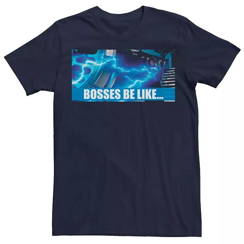 Men's Star Wars Tie Fighter Retro Cursive Logo Graphic Tee, Size: XL, Royal Grey Product Image