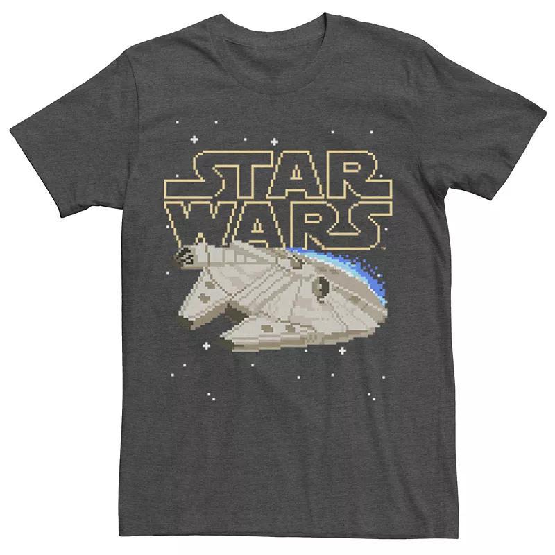Men's Star Wars Millennium Falcon 8-Bit Tee, Size: XL, Grey Heather Product Image