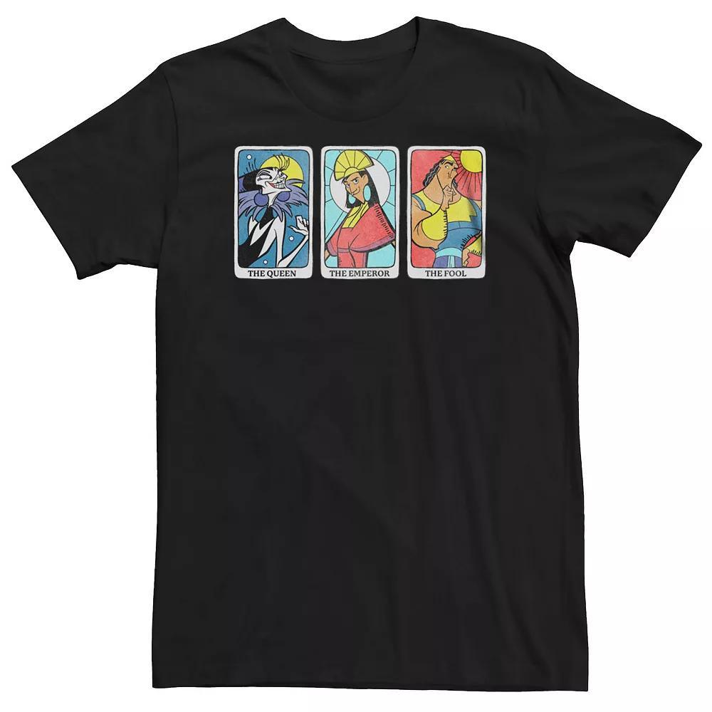 Big & Tall Disney's The Emperor's New Groove Characters Cards Tee, Men's, Size: 3XL Tall, Black Product Image