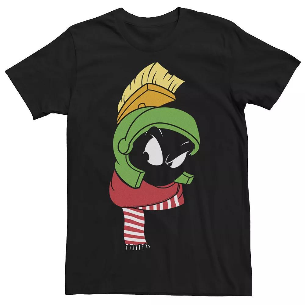 Men's Looney Tunes Marvin The Martian Winter Wear Tee, Size: Large, Black Product Image