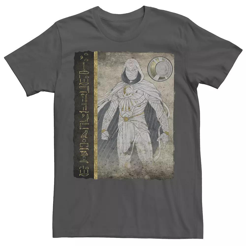Men's Marvel Moon Knight Scroll Fragment Glyphs Tee, Size: XL, Grey Product Image