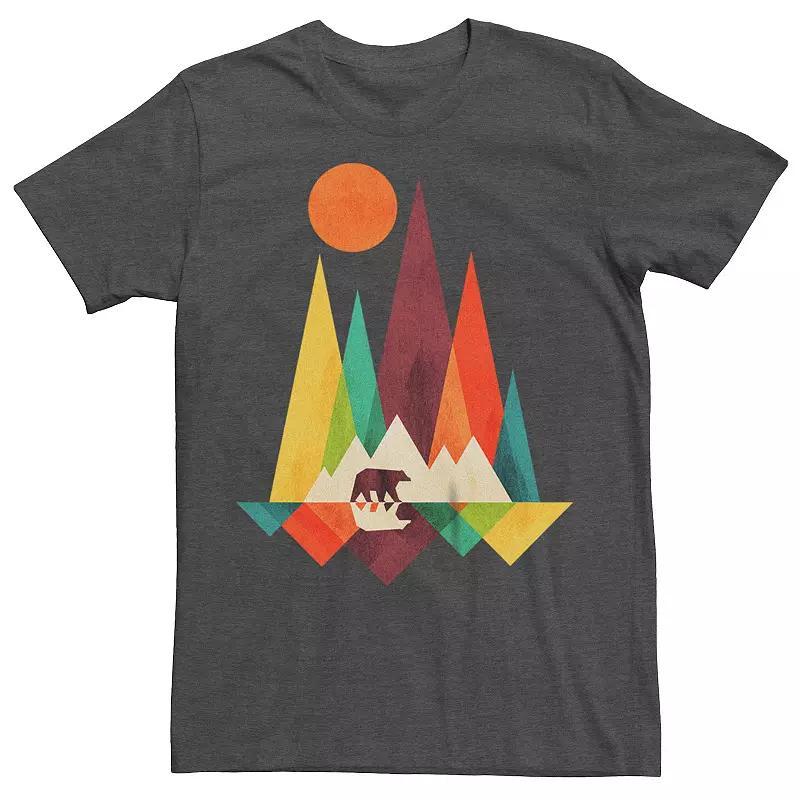 Men's Mountain Bear Abstract Graphic Tee, Size: Medium, Black Product Image