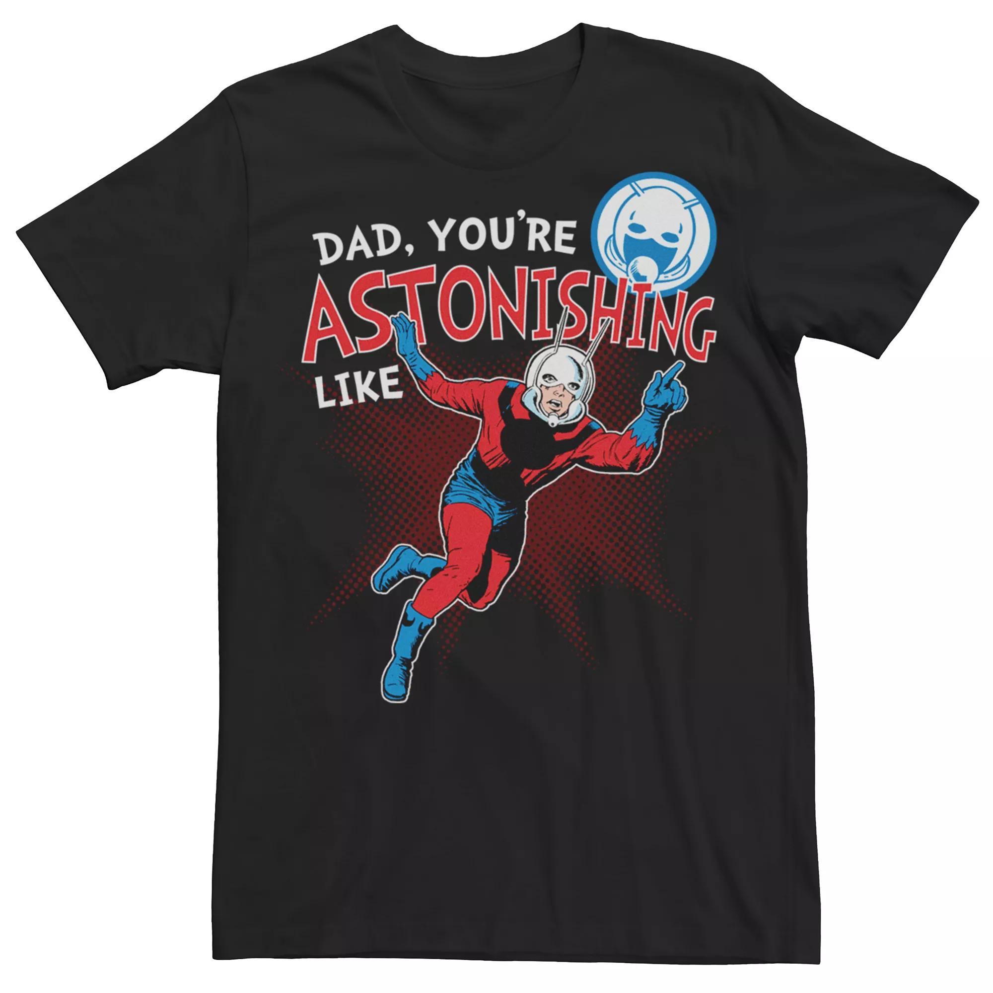 Men's Marvel Comics Ant-Man Astonishing Like Dad Tee, Size: XXL, Black Product Image