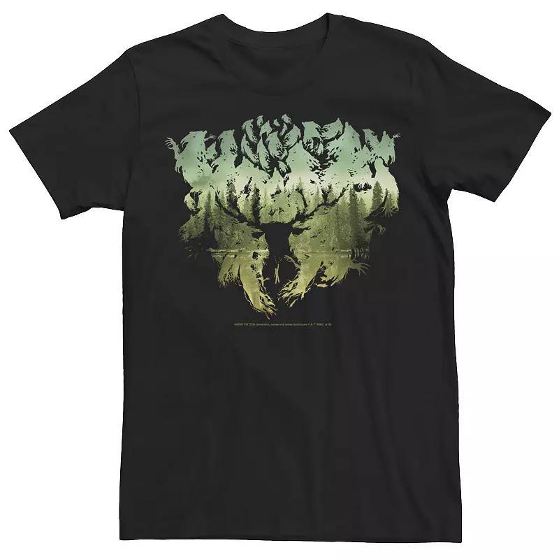 Men's Harry Potter Harry Potter Patronus Dementor Silhouette Graphic Tee, Size: Large, Black Product Image