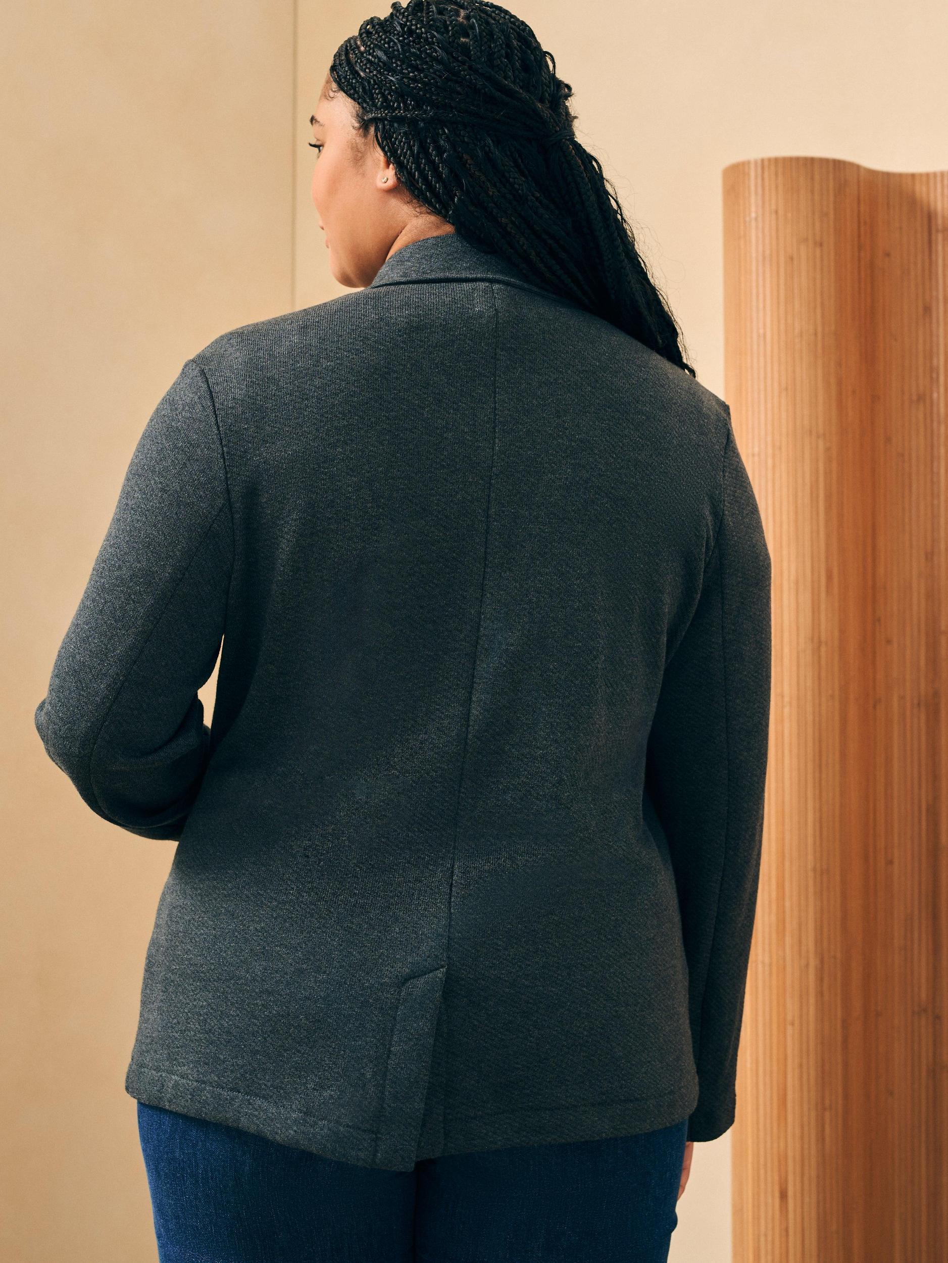 Inlet Knit Blazer - Black Sky Melange Female Product Image