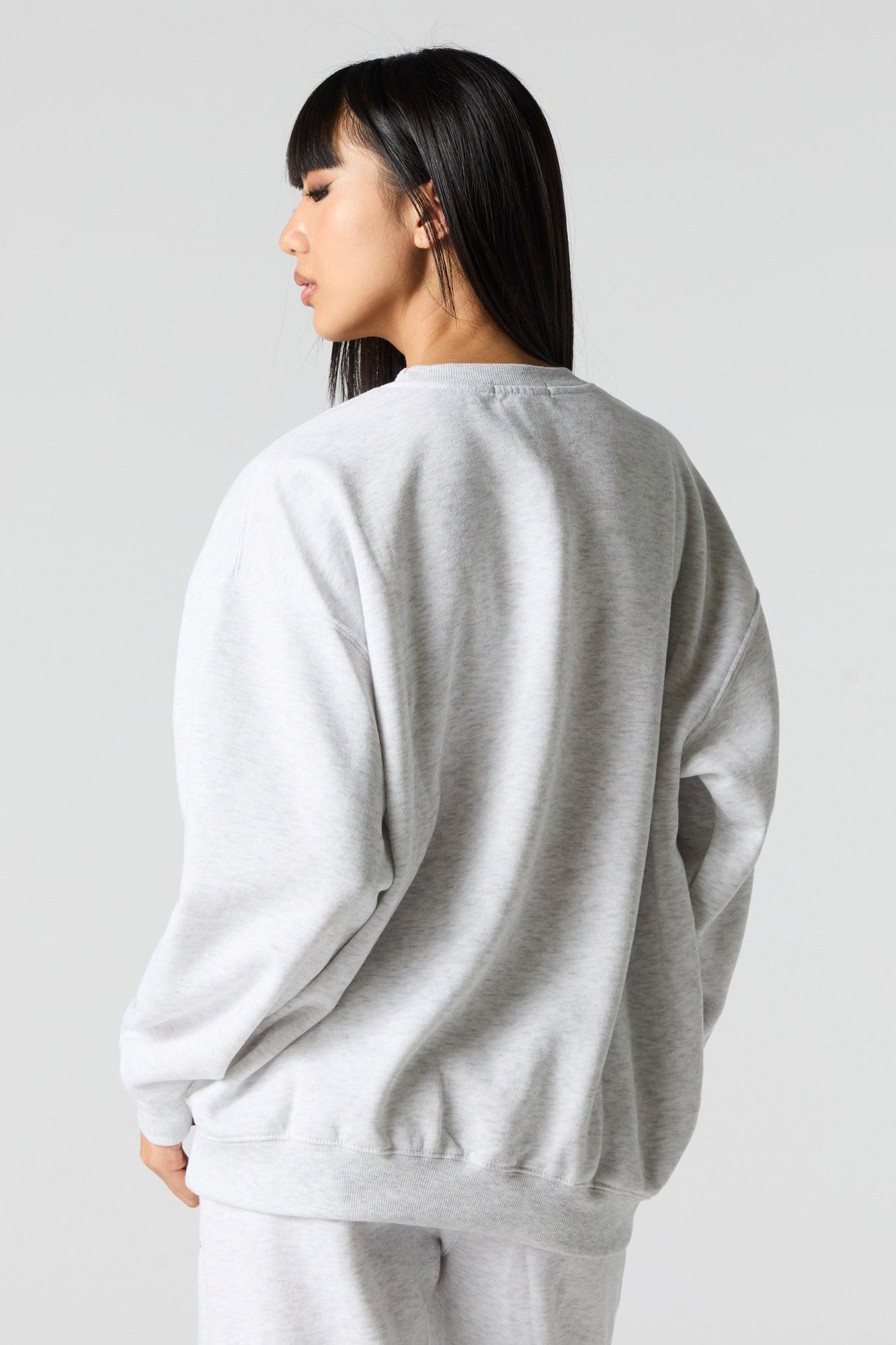 Cutesy Graphic Fleece Sweatshirt Female Product Image