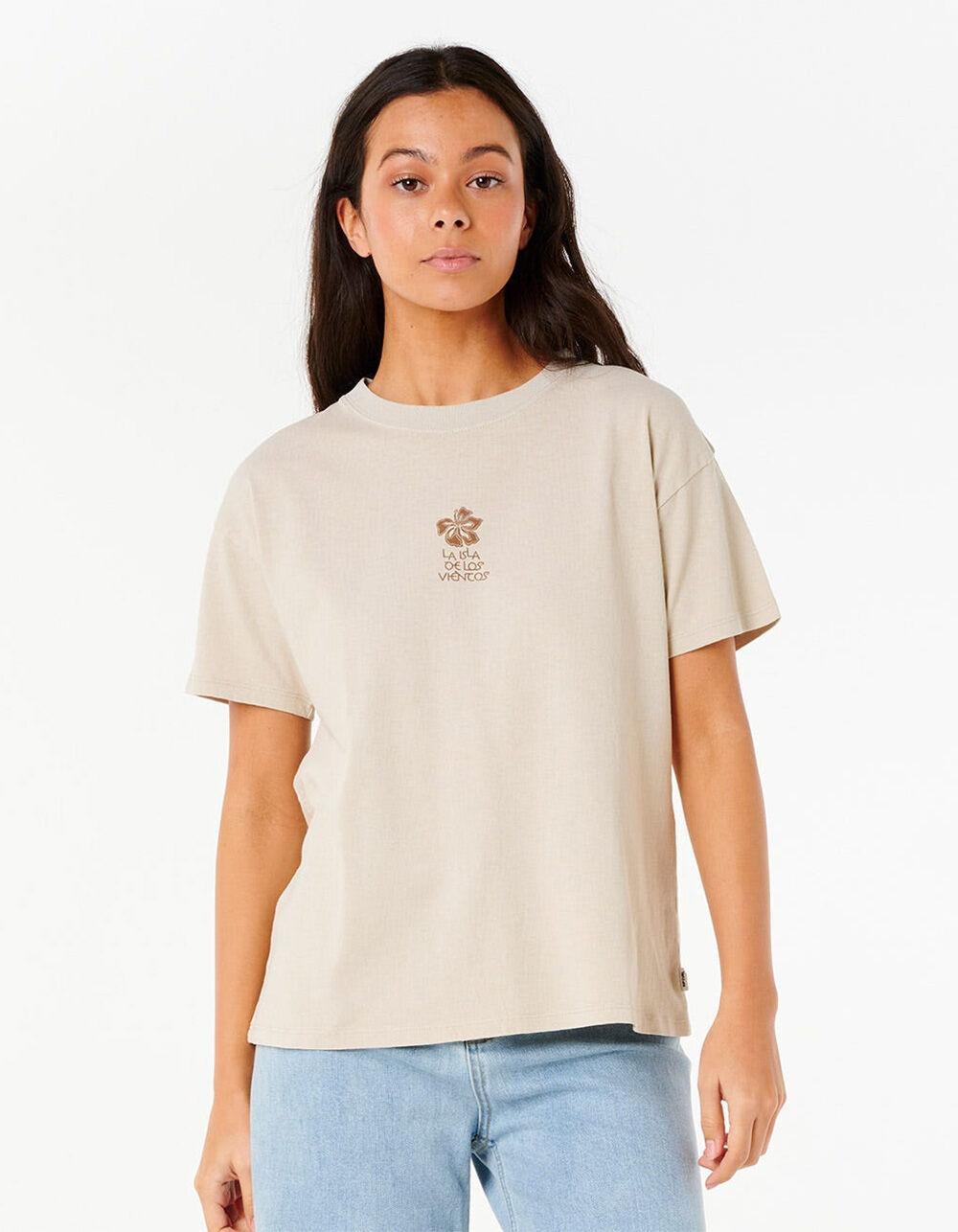 RIP CURL Cala Nights Womens Relaxed Tee - NATURAL Product Image