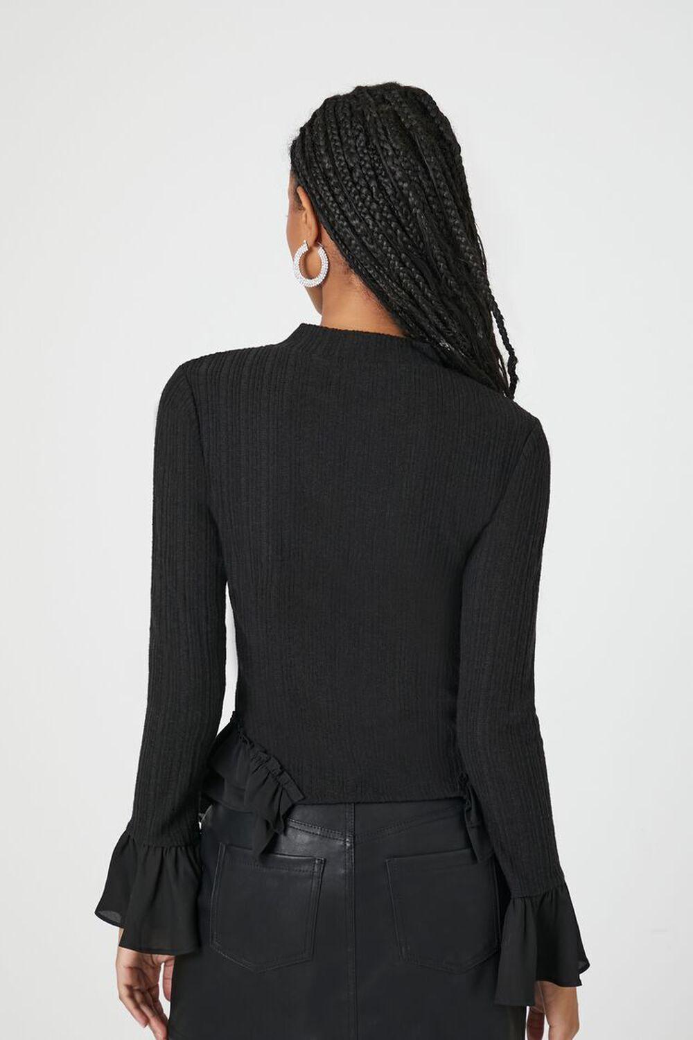 Ribbed Ruffle-Trim Top | Forever 21 Product Image