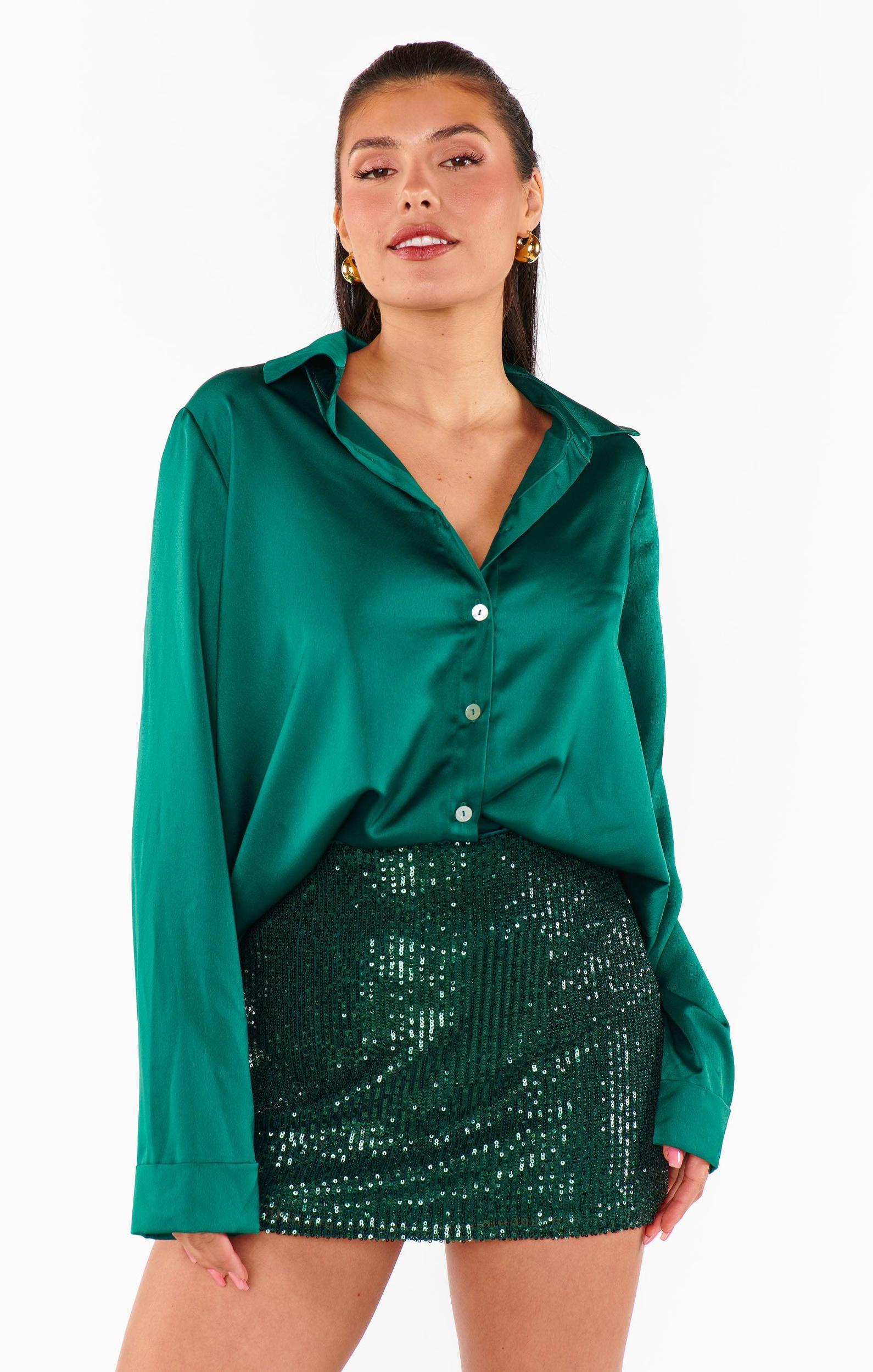 All Night Skort ~ Emerald Sequins Product Image