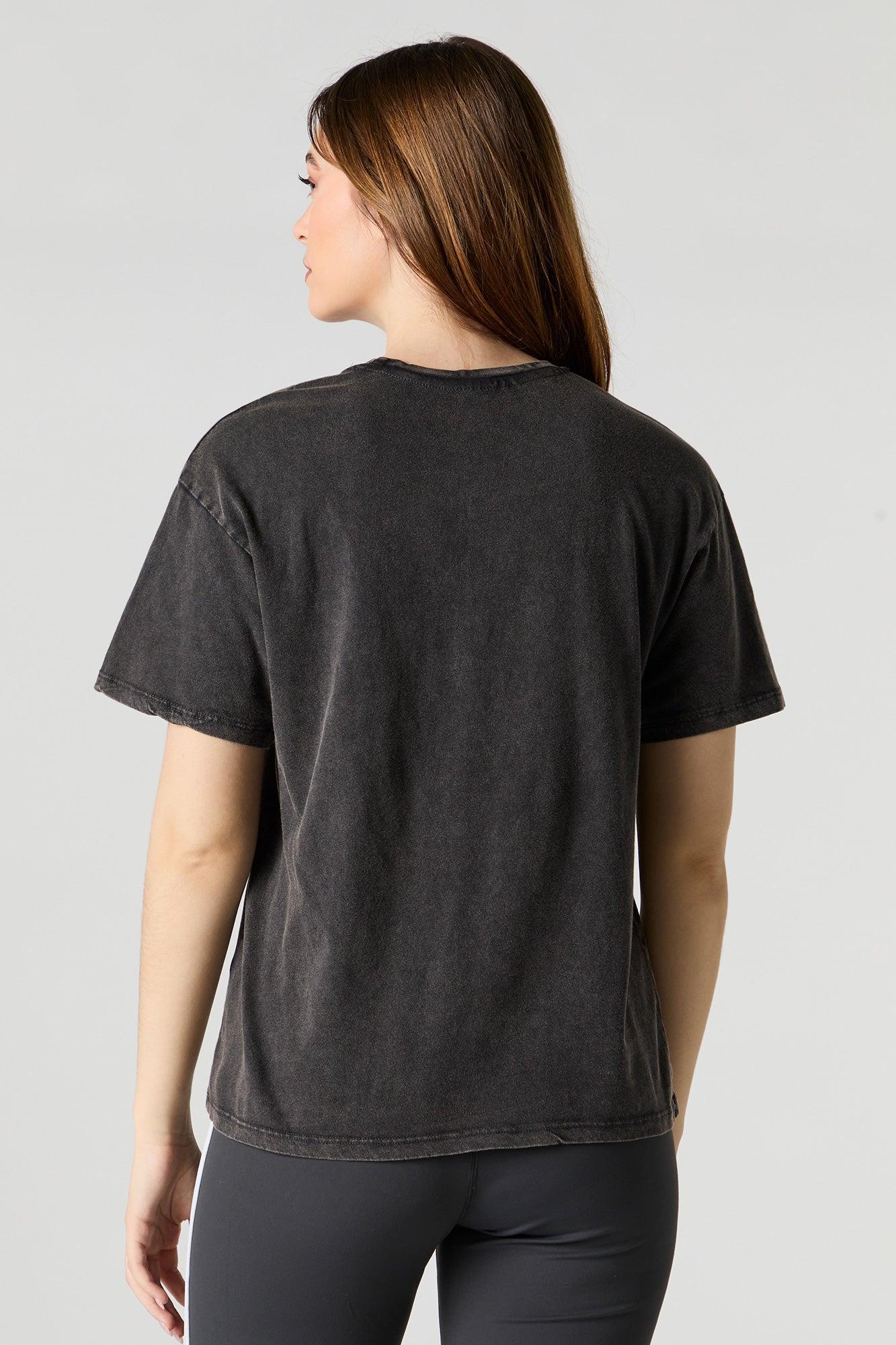 Washed New York Graphic Boyfriend T-Shirt Female Product Image