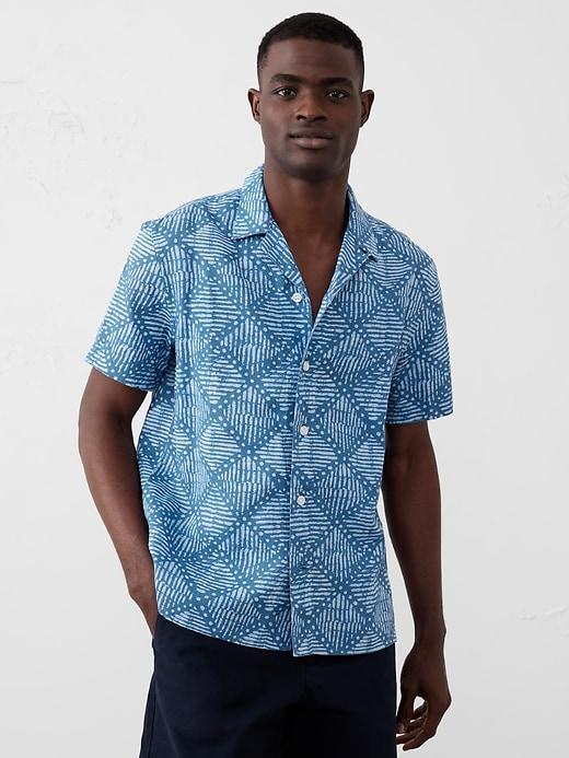 Linen-Blend Resort Shirt Product Image