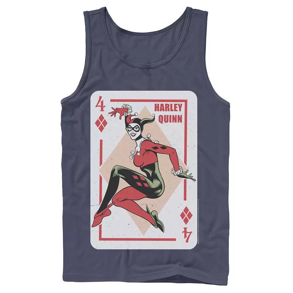 Men's DC Comics Harley Quinn Playing Card Tank Top, Size: XL, Black Product Image