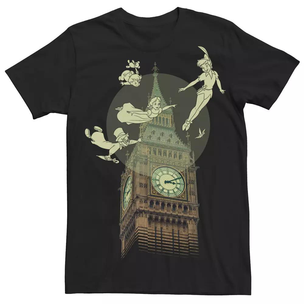 Disney's Peter Pan Group Shot Big Ben Men's Tee, Size: XL, Black Product Image