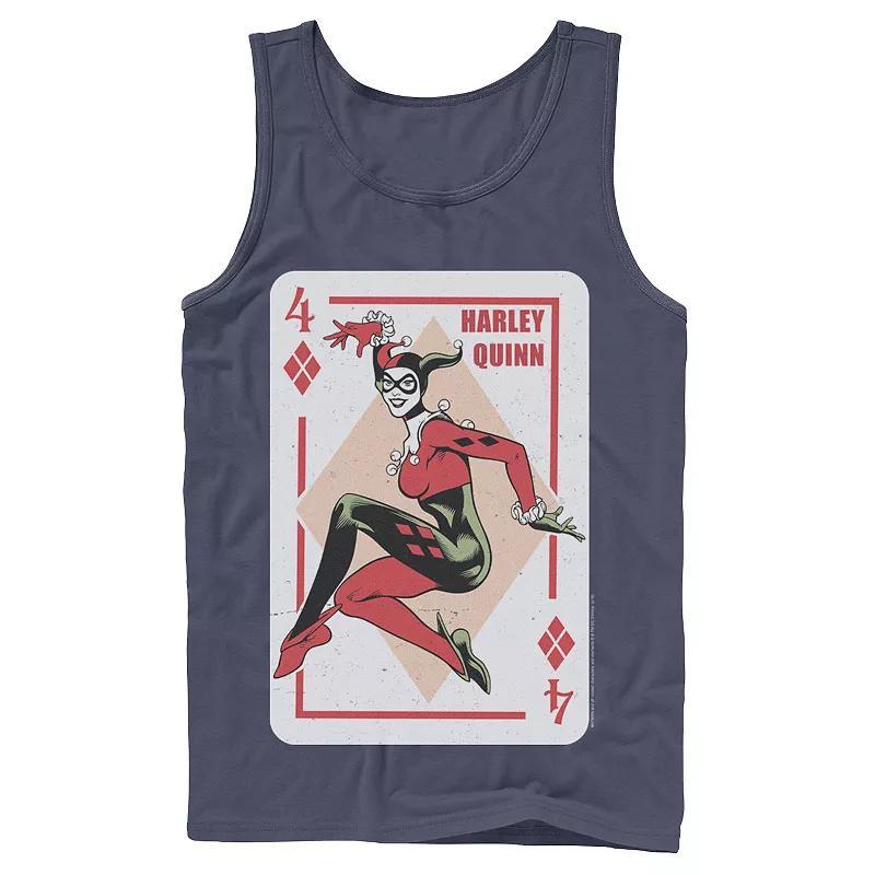 Men's DC Comics Harley Quinn Playing Card Tank Top, Size: XL, Black Product Image