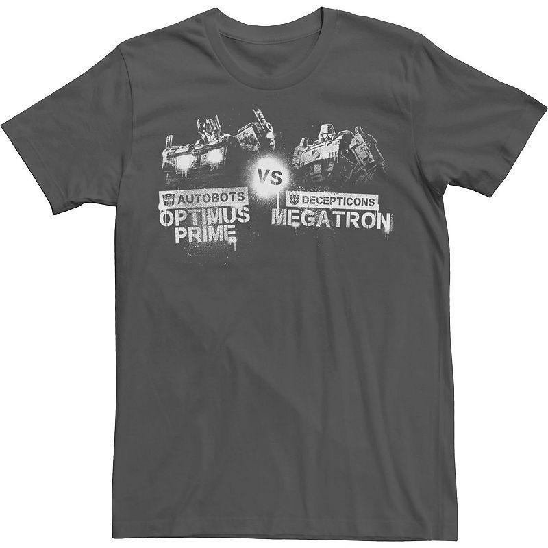 Men's Transformers: War For Cybertron Optimus Prime Vs. Megatron Tee, Size: XL, Grey Product Image