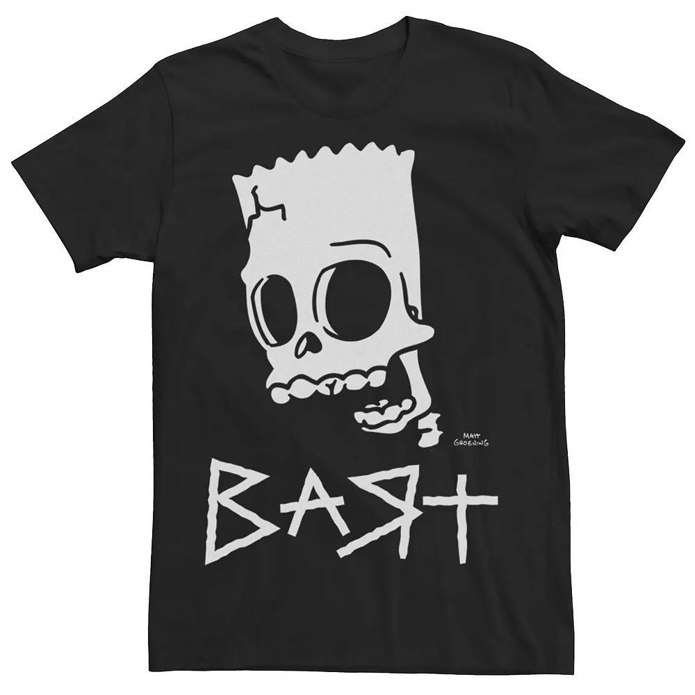 Men's The Simpsons Bart Skeleton Tee, Size: Large, Black Product Image