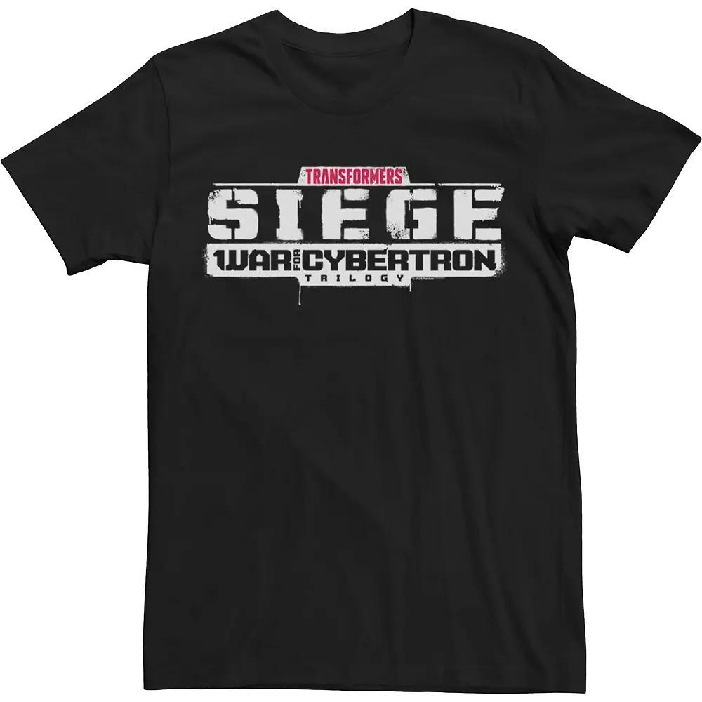 Men's Transformer Siege Cybertron Logo Airbrush Tee, Size: Large, Black Product Image