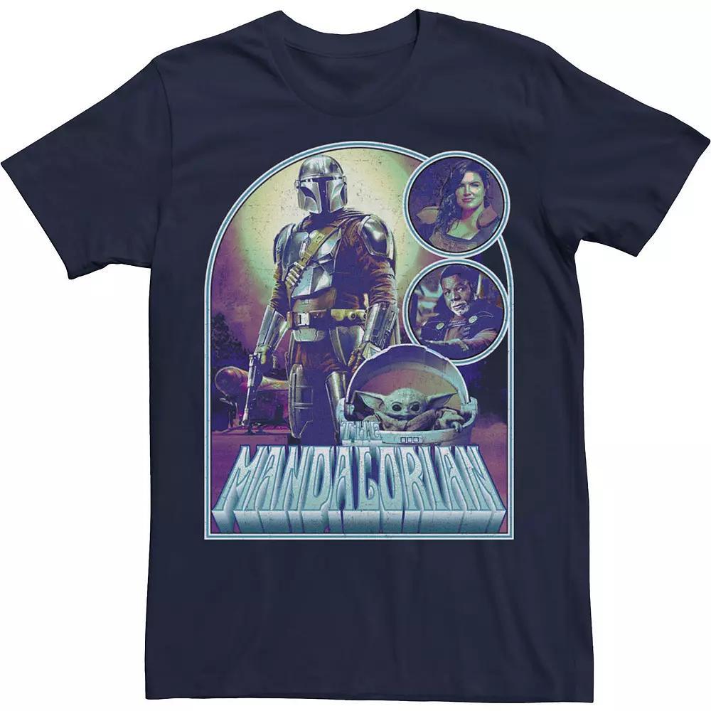 Men's Star Wars The Mandalorian Bounty Jobs Vintage Group Shot Tee, Size: XL, Blue Product Image