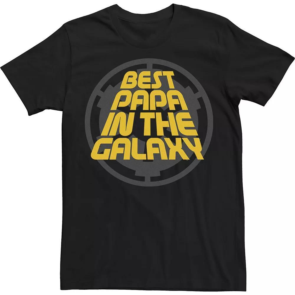 Big & Tall Star Wars Rebel Logo Best Papa in the Galaxy Tee, Men's, Size: XXL Tall, Black Product Image